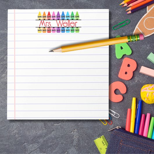 Bloc-note Appréciation de l'enseignant Personnalisé Red Cray