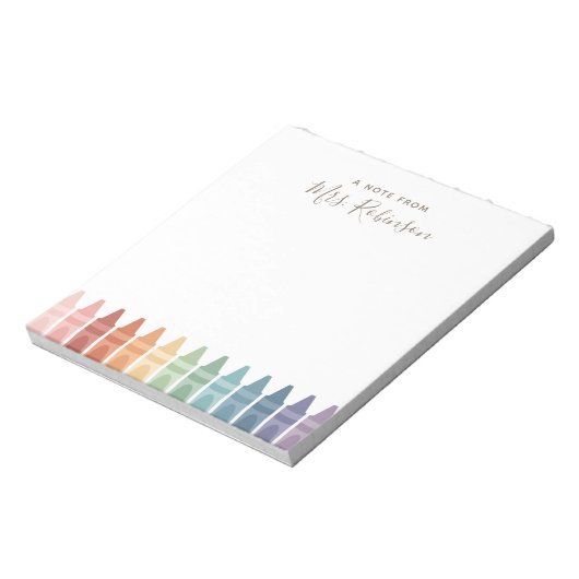 Bloc-note Appréciation de l'enseignant Rainbow Crayon (Tourné)