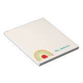 Bloc-note Appréciation de l'enseignant Retro Rainbow Apple p (Incliné)