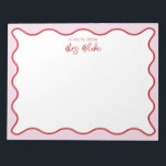 Bloc-note Appréciation de l'enseignant rose rouge vague<br><div class="desc">Un cadeau parfait pour les enseignants,  avec une bordure ondulée rouge et rose. Pour une personnalisation plus avancée de cette conception,  par exemple la modification de la disposition,  de la police ou de la taille du texte,  cliquez sur le bouton "PERSONNALISER" ci-dessus. Veuillez me contacter pour toute question !</div>