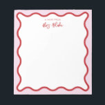 Bloc-note Appréciation de l'enseignant rose rouge vague<br><div class="desc">Un cadeau parfait pour les enseignants,  avec une bordure ondulée rouge et rose. Pour une personnalisation plus avancée de cette conception,  par exemple la modification de la disposition,  de la police ou de la taille du texte,  cliquez sur le bouton "PERSONNALISER" ci-dessus. Veuillez me contacter pour toute question !</div>