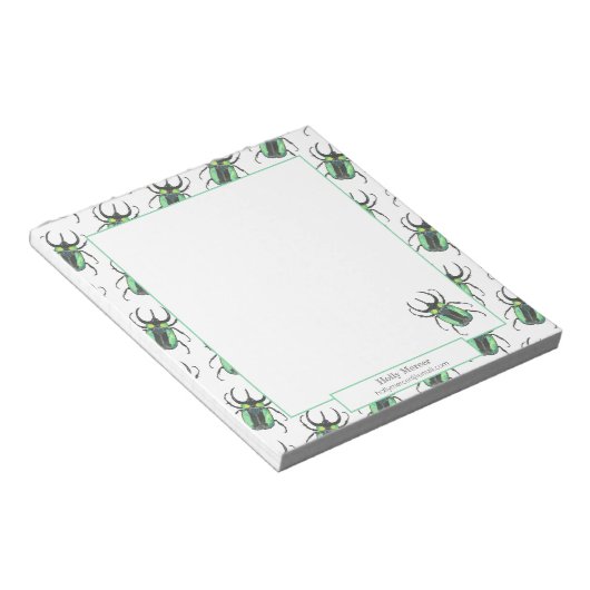 Bloc-note Appréciation des enseignants mignons Beetle (Incliné)