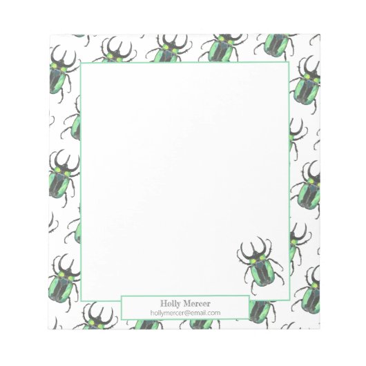 Bloc-note Appréciation des enseignants mignons Beetle (Devant)