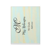 Bloc-note appréciation du professeur d'aquarelle jaune simpl (Tourné)