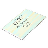 Bloc-note appréciation du professeur d'aquarelle jaune simpl (Incliné)