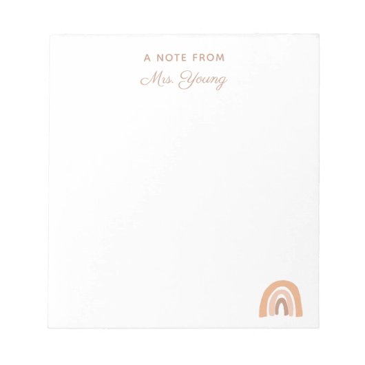 Bloc-note Appréciation personnalisée de l'enseignant Boho Ra (Devant)