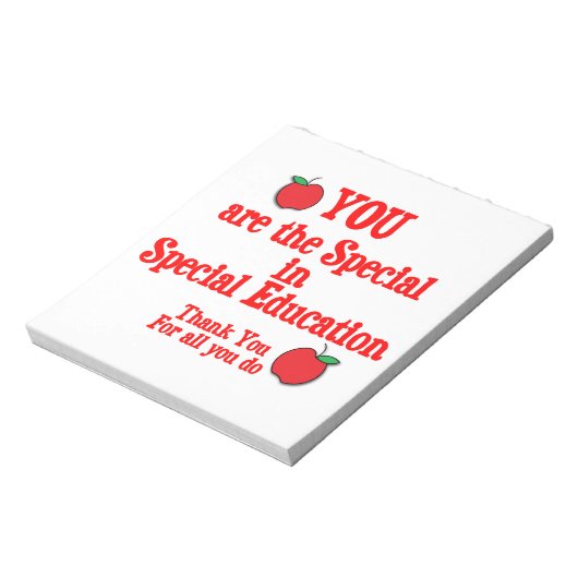 Bloc-note Appréciation pour l'éducation spéciale (Tourné)