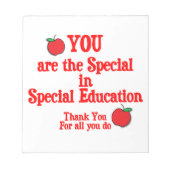 Bloc-note Appréciation pour l'éducation spéciale (Devant)