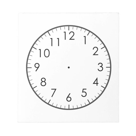 Bloc-note Apprendre À Dire À L'Heure Analogique Montre Horlo (Devant)