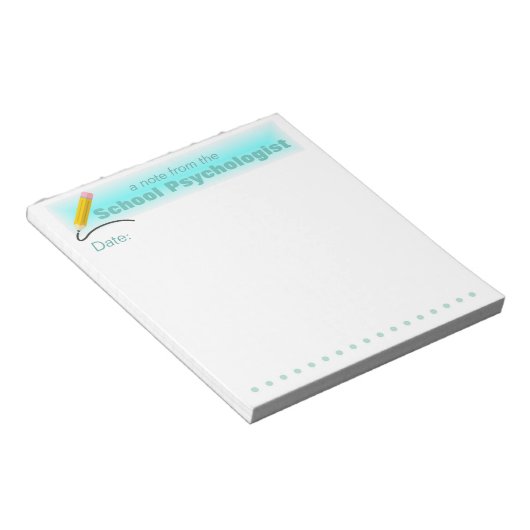 Bloc-note Aqua Accents School Psychologist's Note Pad (Incliné)