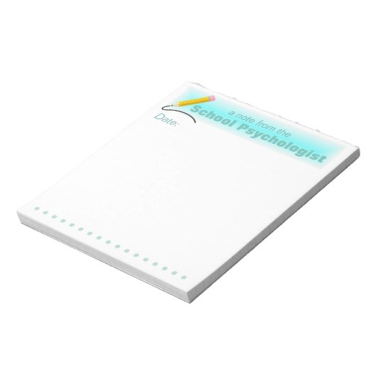 Bloc-note Aqua Accents School Psychologist's Note Pad (Tourné)