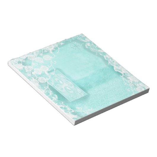Bloc-note Aqua and Lace Junk Journal (Incliné)
