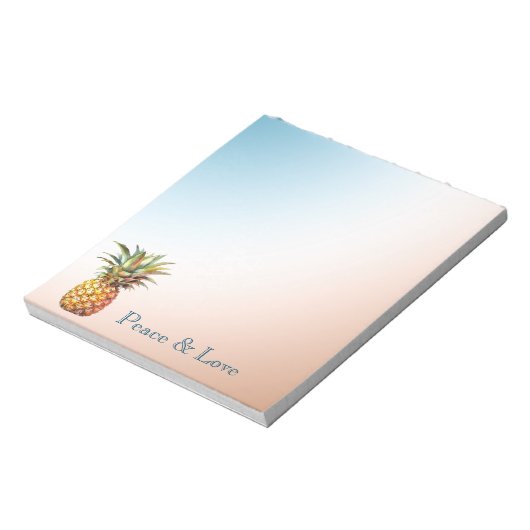 Bloc-note Aqua Cream Joyeux ananas tropical (Tourné)