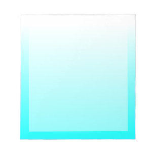 Bloc-note Aqua Cyan Ombre personnalisable