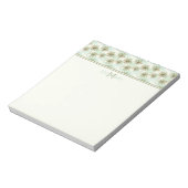 Bloc-note Aqua et Crème Palmier Tropical Monogramme (Tourné)