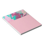 Bloc-note Aqua & Pink Abstrait Note Pad (Incliné)