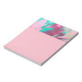 Bloc-note Aqua & Pink Abstrait Note Pad (Tourné)