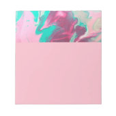 Bloc-note Aqua & Pink Abstrait Note Pad (Devant)
