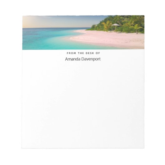 Bloc-note Aquamarine Ocean Tropical Beach Scenic (Devant)