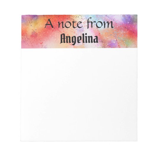 Bloc-note Aquarelle (Devant)