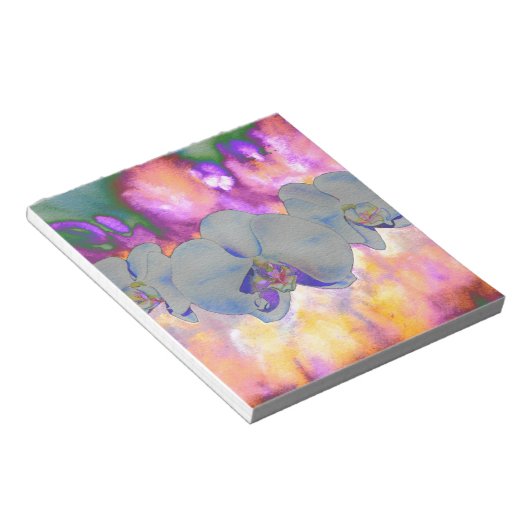 Bloc-note Aquarelle Abstraite orchidées tropicales (Incliné)