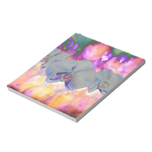 Bloc-note Aquarelle Abstraite orchidées tropicales (Tourné)