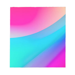 Bloc-note Aquarelle abstraite pastel ombré rose bleu