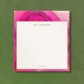 Bloc-note Aquarelle Abstraite rose chic