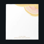 Bloc-note Aquarelle Abstraite rose et or personnalisée<br><div class="desc">Aquarelle Abstraite Bloc-notes personnalisé rose et or</div>
