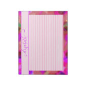 Bloc-note Aquarelle Abstraite rose néon et violet (Tourné)