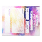 Bloc-note Aquarelle Abstraite rose violet moderne critique (Devant)