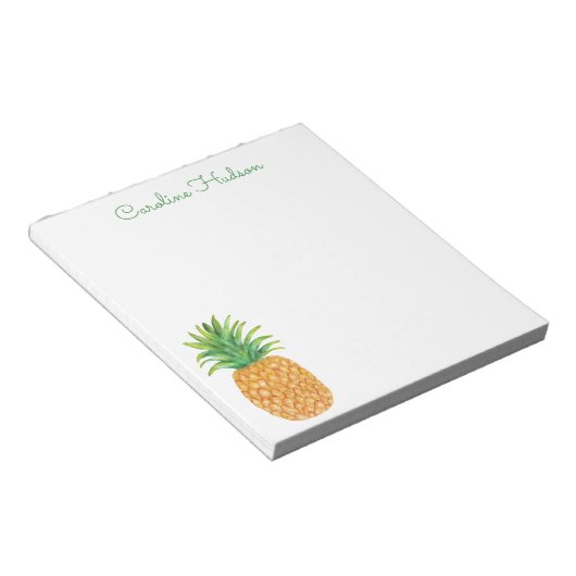 Bloc-note Aquarelle ananas (Incliné)