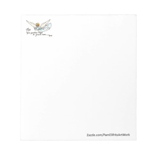 Bloc-note Aquarelle Angel gracieusement près de vous et vous (Devant)