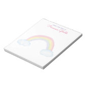 Bloc-note Aquarelle Arc-en-ciel et nuages du bureau de (Tourné)