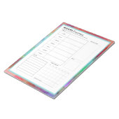 Bloc-note Aquarelle arc-en-ciel Plan calendrier hebdomadaire (Incliné)