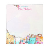 Bloc-note Aquarelle Art Enseignant Appréciation Don (Devant)