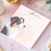 Bloc-note Aquarelle Australian Shepherd personnalisée