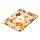 Bloc-note Aquarelle Automne Magie Parfums Vintages Monogramm (Tourné)