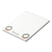 Bloc-note Aquarelle Belle couronne Citrouille avec feuille (Tourné)