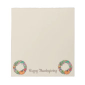 Bloc-note Aquarelle Belle couronne Citrouille avec feuille (Devant)