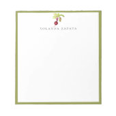 Bloc-note Aquarelle Betterave Verte Encadrée (Devant)