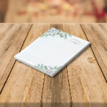 Bloc-note Aquarelle bleu poussiéreux pointes d'or Eucalyptus<br><div class="desc">Ce design présente de jolies branches d'eucalyptus bleu poussiéreux aquarelle peintes sur un arrière - plan aquarelle. Cliquez sur le bouton personnaliser pour plus de flexibilité dans la modification du texte. Des variantes de cette conception, différents types de papier, ainsi que des produits de coordination sont disponibles dans notre boutique,...</div>