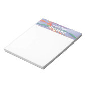 Bloc-note Aquarelle bleu sarcelle vert éclaboussure lettre (Tourné)