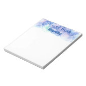 Bloc-note Aquarelle bleu turquoise vert éclat blanc (Tourné)