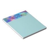 Bloc-note Aquarelle bleu turquoise vert éclat bleu lettre (Incliné)