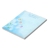 Bloc-note Aquarelle bleue avec fleurs fantaisistes (Tourné)