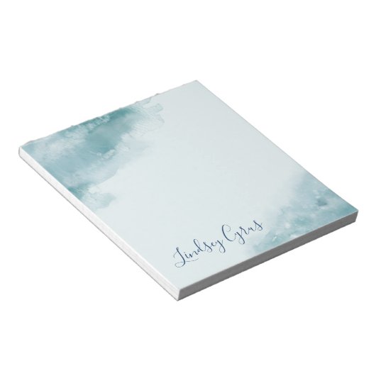 Bloc-note Aquarelle bleue Icy Froid (Incliné)