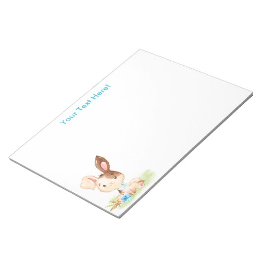 Bloc-note Aquarelle bleue Petit Lapin (Incliné)