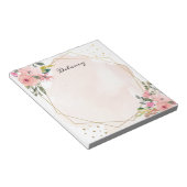 Bloc-note Aquarelle Blush Floral Pesonalized (Incliné)