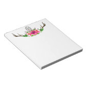 Bloc-note Aquarelle Boho Deer Antler Floral (Incliné)